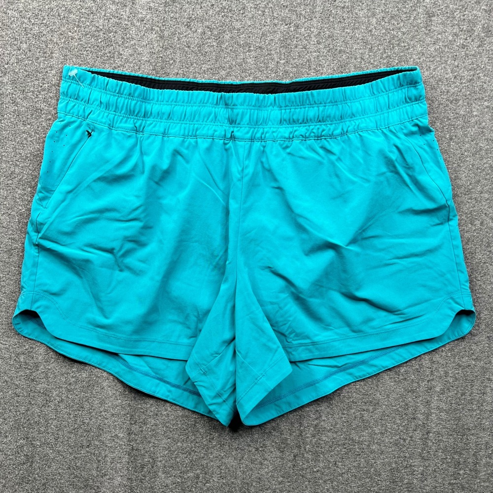 REI Co-op Running Shorts Womens XL Turquoise Blue Activewear Lined Athletic 3031